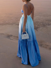 Rückenfreies, langes Camisole-Kleid mit Cut-Outs